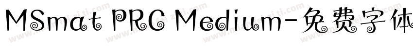 MSmat PRC Medium字体转换